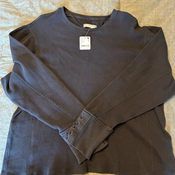 We The Free Tops - We The Free Lapis Cuff Thermal Long Sleeve Tee